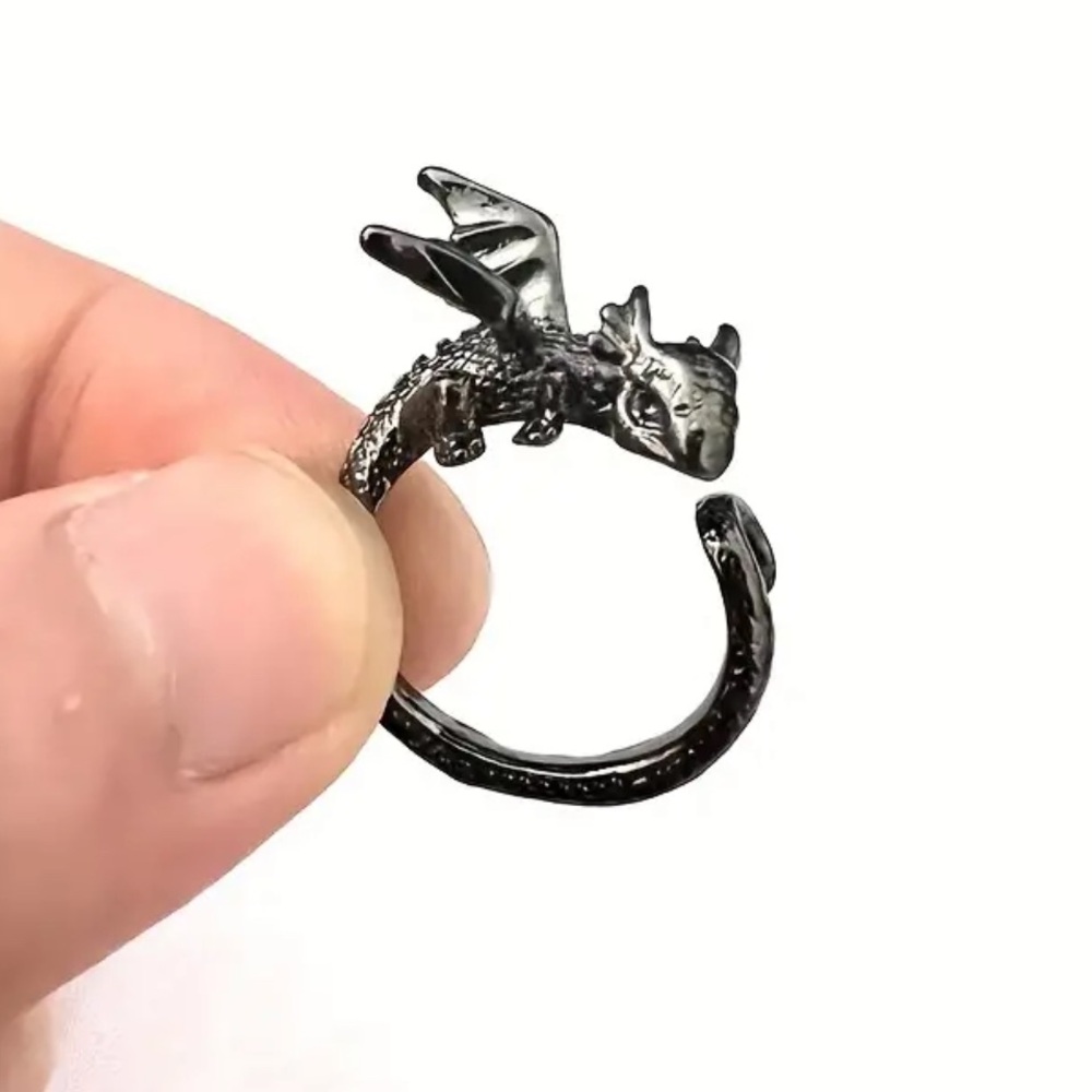 NEW 2024 Black Dragon Titanium Open Ring One size